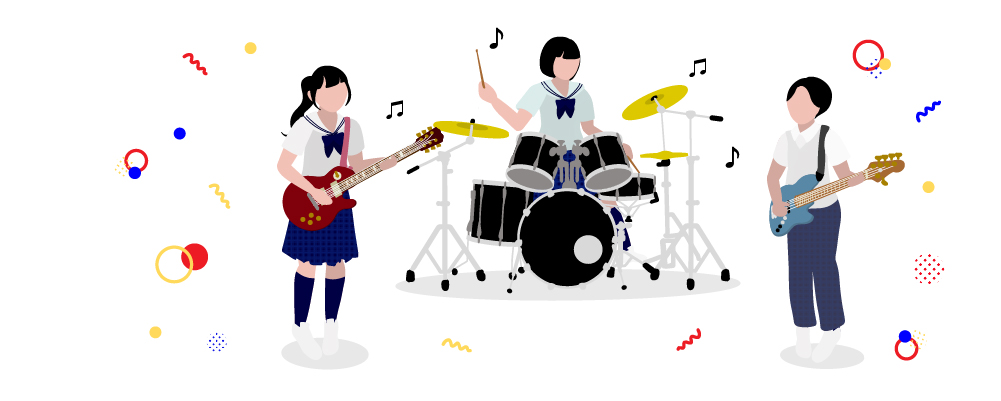 イラスト：軽音楽部